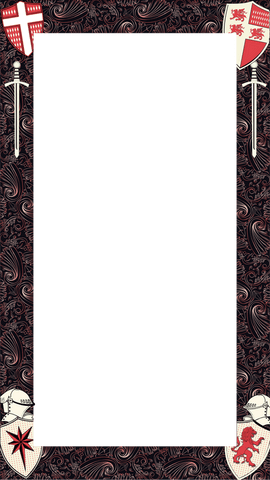 medieval heraldic frame with ornate shields and swords - Download Free Stock Videos Pikwizard.com