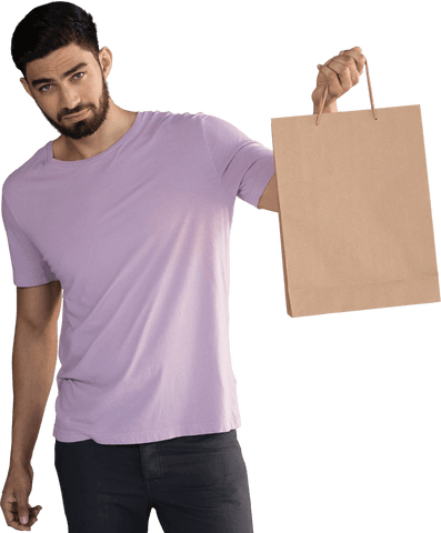 man holding transparent shopping bag look - Download Free Stock Videos Pikwizard.com