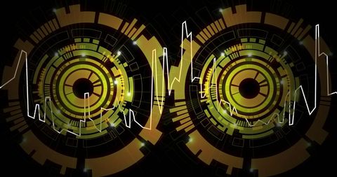Futuristic Digital Interface with Data Pulse Elements - Download Free Stock Images Pikwizard.com
