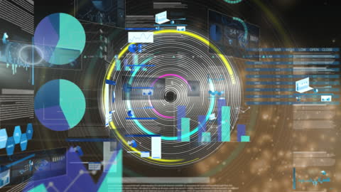 Digital Data Processing with Futuristic Display Elements