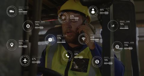 Warehouse Worker Utilizing Smart Technology for Efficient Logistics Management - Download Free Stock Images Pikwizard.com