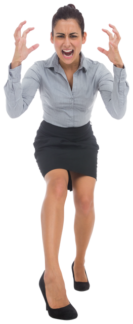 Angry Caucasian Businesswoman Shouting on Transparent Background - Download Free Stock Videos Pikwizard.com