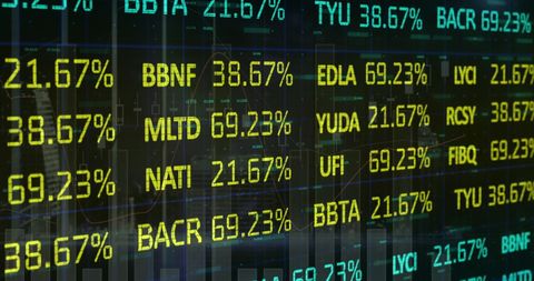 Digital Financial Data with Percentages on Screen - Download Free Stock Images Pikwizard.com