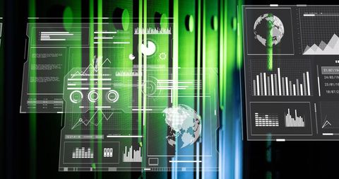 Futuristic Data Interfaces Immersed in Server Room Technology - Download Free Stock Images Pikwizard.com