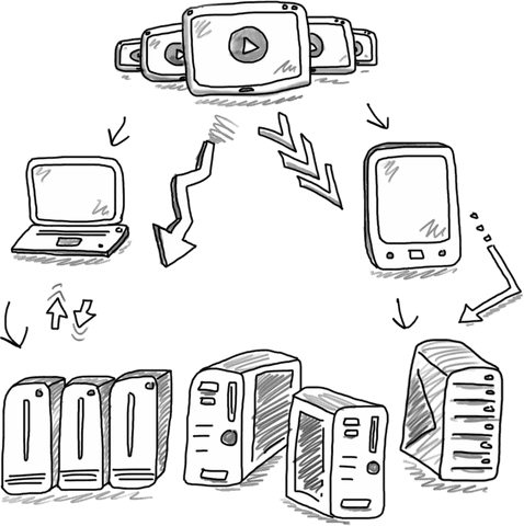 vector illustration of network devices on transparent background - Download Free Stock Videos Pikwizard.com