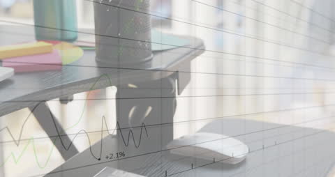 Dynamic Graphs Overlaying Desktop Office Setting