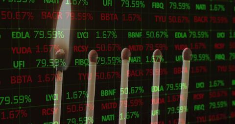 Burning Matches Over Financial Stock Market Data