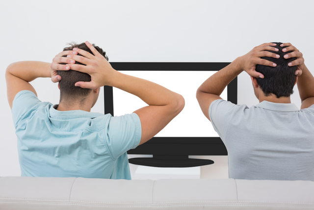 Two Men Watching TV on Sofa with Transparent Background - Download Free Stock Videos Pikwizard.com