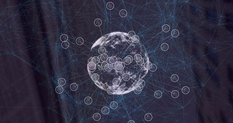 Global Network Connectivity with Digital Icons - Download Free Stock Images Pikwizard.com