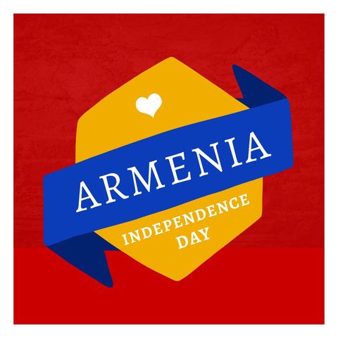 armenia independence day celebration graphic with heart - Download Free Stock Templates Pikwizard.com