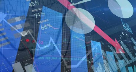 Abstract Financial and Tech Statistical Data Interface - Download Free Stock Images Pikwizard.com