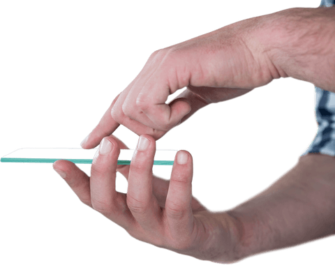 transparent hand operating futuristic digital tablet interface - Download Free Stock Videos Pikwizard.com