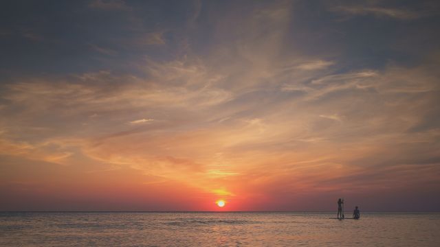 Sunset ocean sea  - Download Free Stock Photos Pikwizard.com