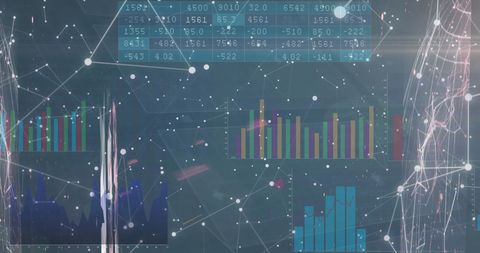 Futuristic Data Processing Display with Network Visualization - Download Free Stock Images Pikwizard.com