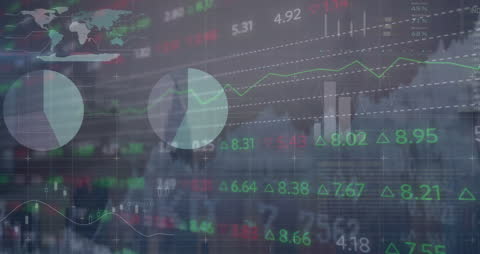 Futuristic Stock Market Data and Analytics Overlay