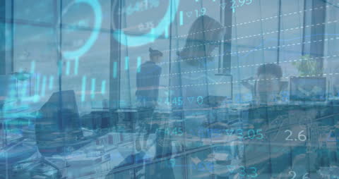 Financial Data Analysis Overlay on Business Office Activities