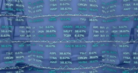 Financial Data Processing with Overlay Text and Graphs