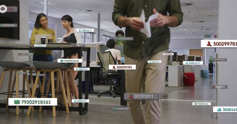 Financial Data Processing with Diverse Professional Team in Modern Office