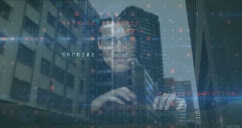 Cybersecurity Threat with Hacker in Digital Interface - Download Free Stock Images Pikwizard.com