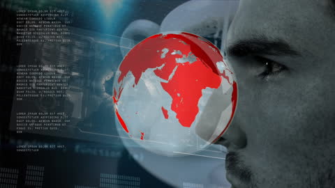 Global Business and Digital Interface Concept with Modern Design