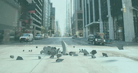 Exploding Fragments on Busy Urban Street