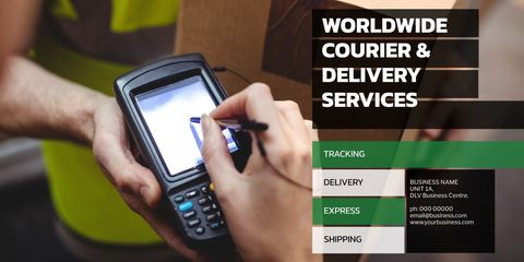 courier employee using handheld device for tracking shipments - Download Free Stock Templates Pikwizard.com