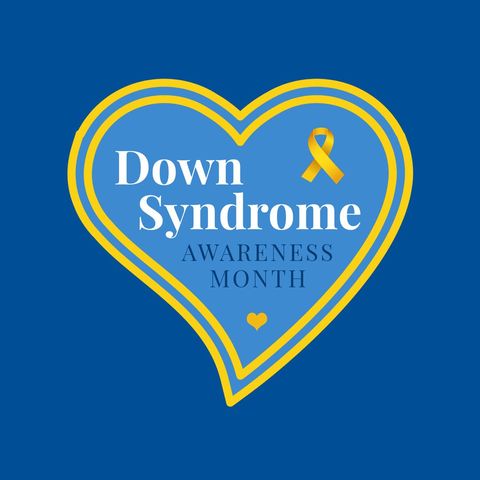 Down Syndrome Awareness Month Heart Ribbon Symbol - Download Free Stock Templates Pikwizard.com