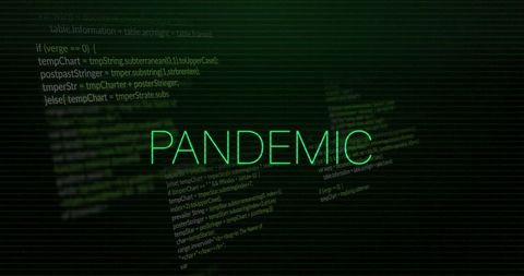 Neon Green Pandemic Code Matrix Glowing Futuristic Display - Download Free Stock Images Pikwizard.com