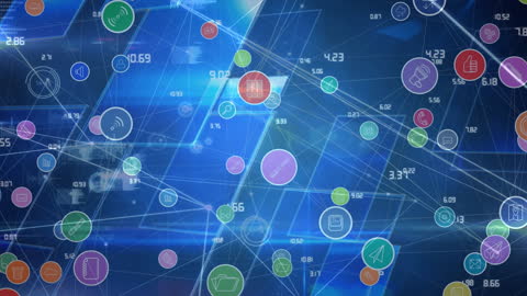 Digital Global Network and Data Connectivity Animation