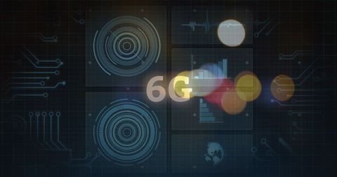 Abstract 6G Technology Concept with Digital Circles - Download Free Stock Images Pikwizard.com