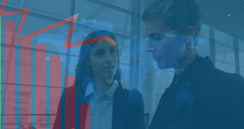 Global Business Professionals Analyzing Financial Data