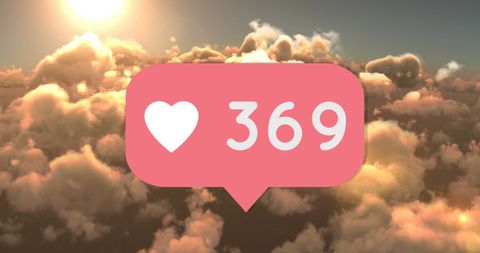 social media heart icon against dreamy cloudy sky - Download Free Stock Images Pikwizard.com