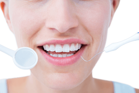 transparent view of smiling woman holding dental instruments - Download Free Stock Videos Pikwizard.com