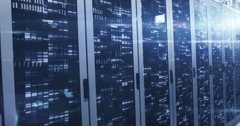 Advanced Data Center Representing Digital Information Flow - Download Free Stock Images Pikwizard.com