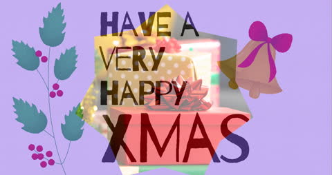 Festive Christmas Greeting Animation with Presents