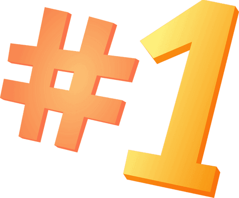 3d golden orange symbol highlighting achievement on transparent background