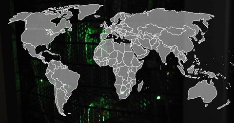 World Map Over Two Sensors in Data Center Environment