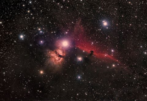 Majestic horsehead nebula in the orion universe constellation