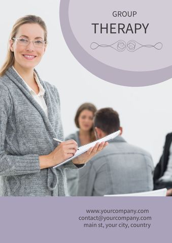 professional therapist leading group counseling session - Download Free Stock Templates Pikwizard.com
