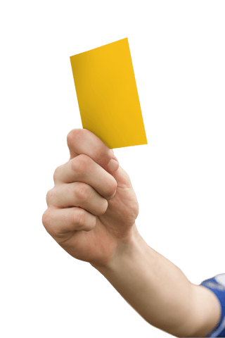 transparent yellow card held by referee hand gesture symbol - Download Free Stock Videos Pikwizard.com