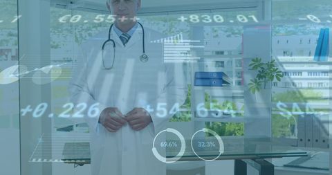 Medical Professional with Digital Financial Interface