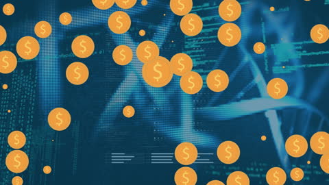 Digital Currency Flow with Binary Code Background
