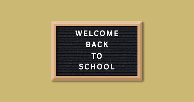 Retro Letter Board with Welcome Back to School Message - Download Free Stock Images Pikwizard.com