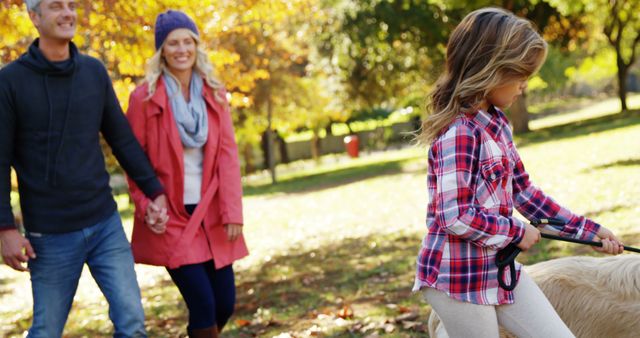 Family Enjoying Time in Park during Fall - Download Free Stock Images Pikwizard.com