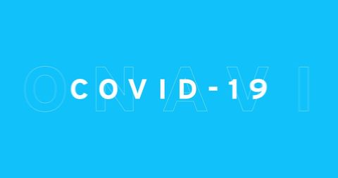 Digital Composition of Covid-19 Text on Blue Background - Download Free Stock Images Pikwizard.com