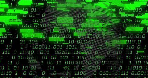 cybernetics concept with binary code over human figure - Download Free Stock Images Pikwizard.com