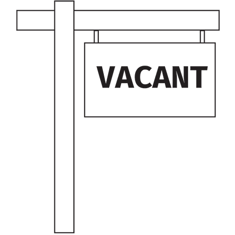 Vacant Sign Vector Illustration on Transparent Background