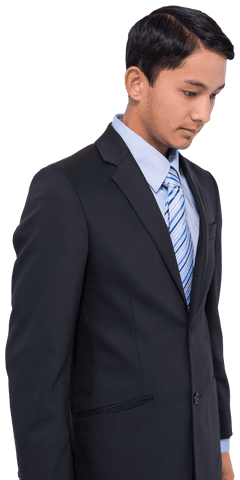 Transparent Businessman Looking Down in Thoughtful Pose Isolated - Download Free Stock Videos Pikwizard.com