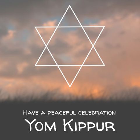 yom kippur greeting with star of david and sunset - Download Free Stock Templates Pikwizard.com