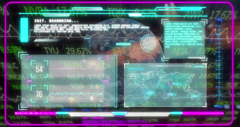 Futuristic Global Data Interface with Coding Elements